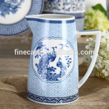 1200CC Elegant Fine New Bone China Water Jug of Blue in China